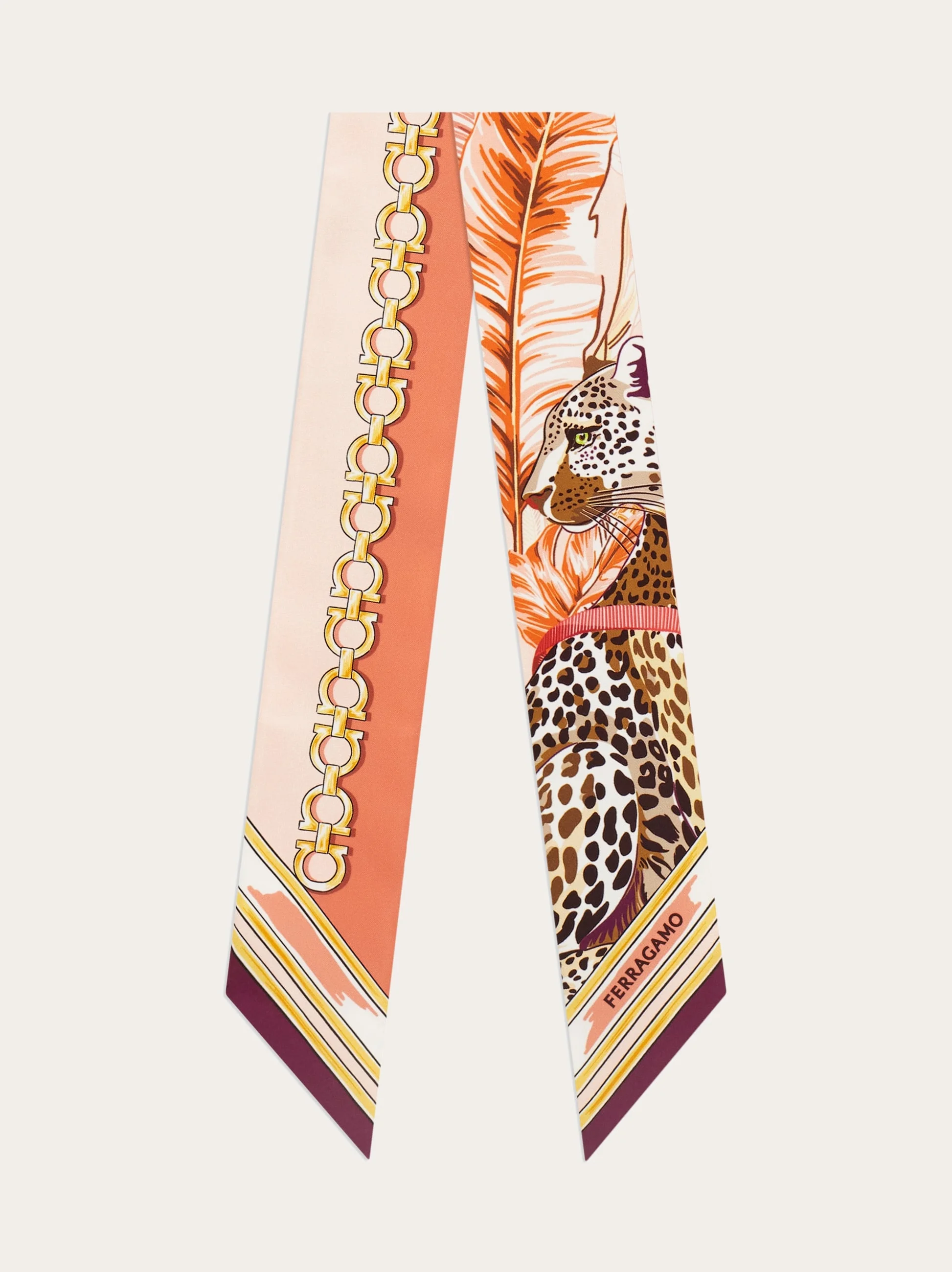 Felini print silk bandeau - 1