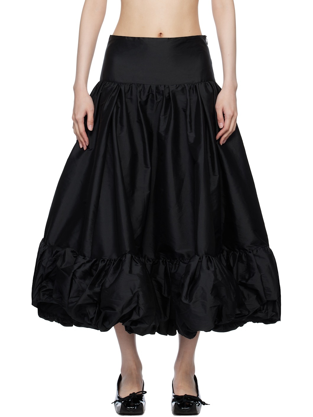 Black Merengue Midi Skirt - 1