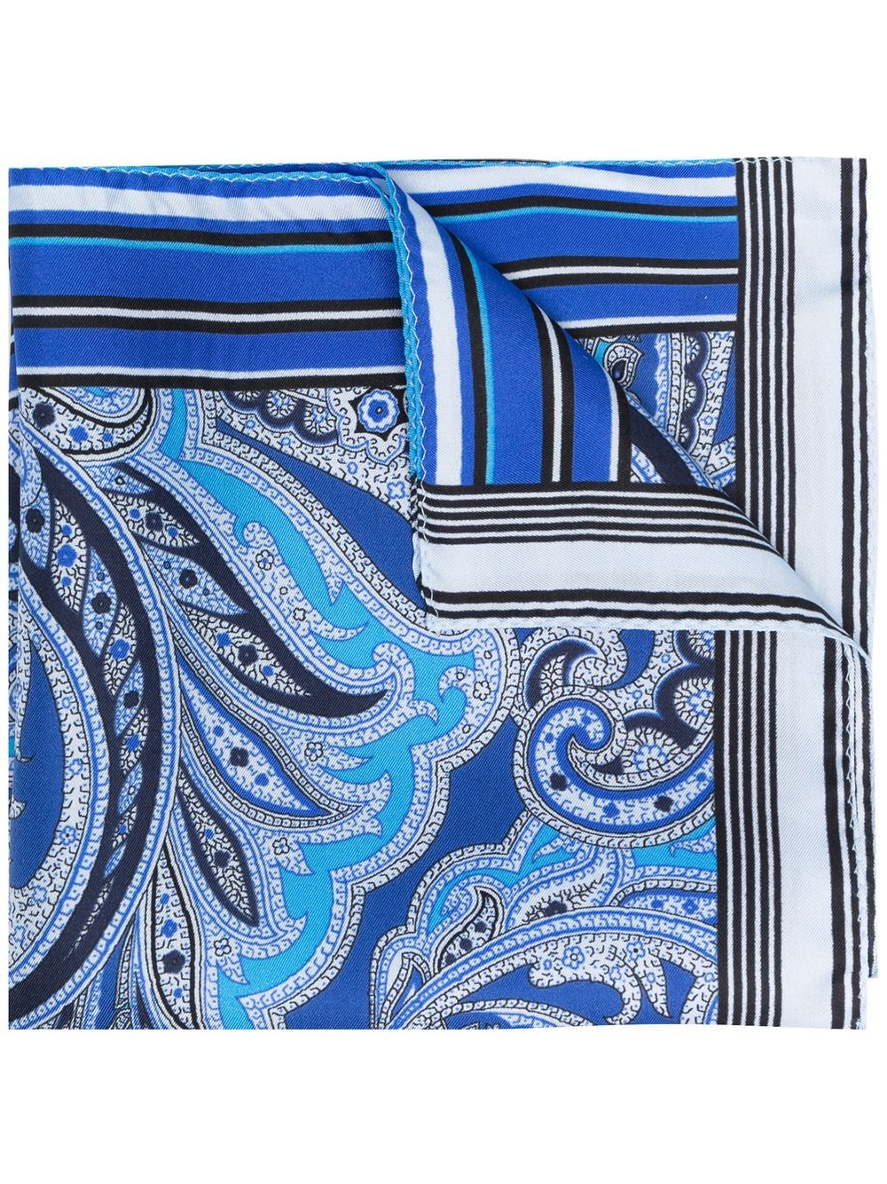 paisley print silk scarf - 1