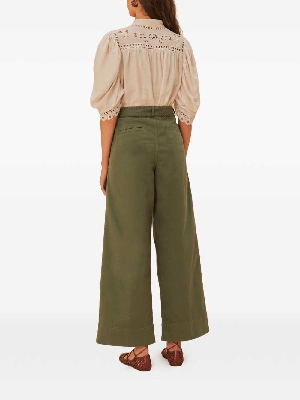 twill pleated trousers - 3