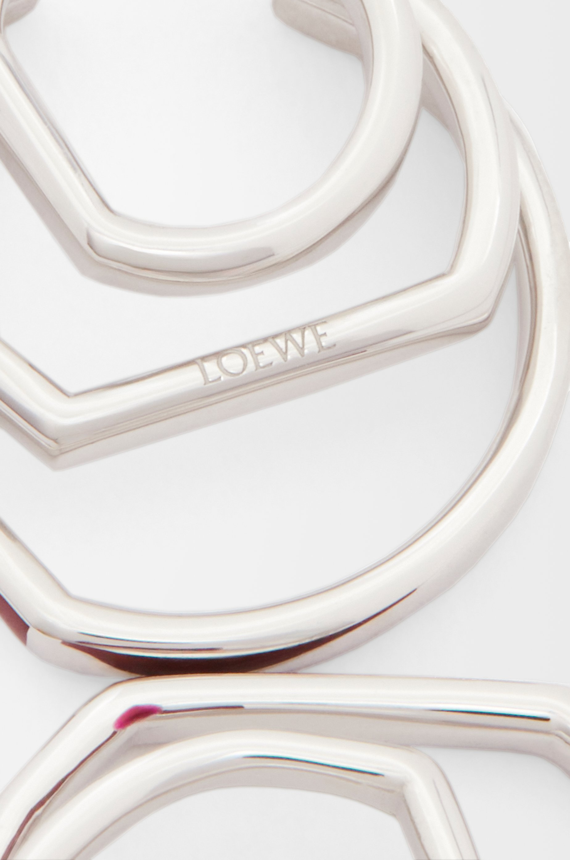 Stacked hoop earrings in sterling silver and enamel - 2