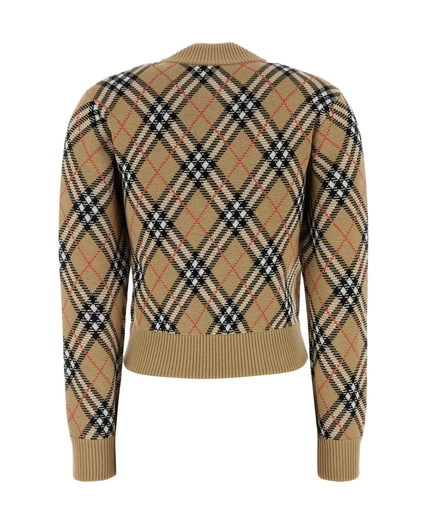 Embroidered Wool Blend Cardigan - 2