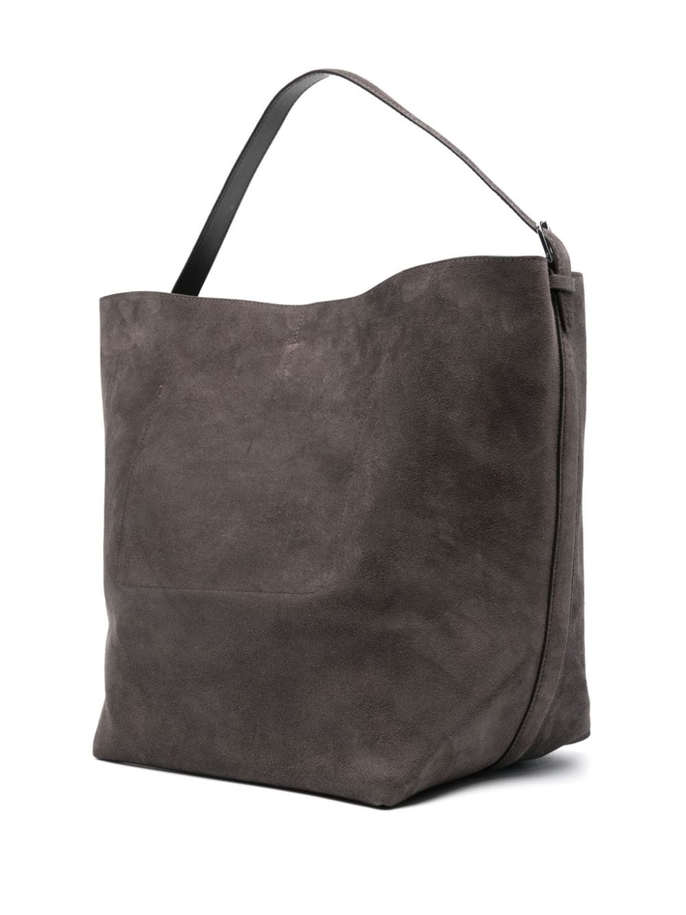 open-top suede tote bag - 3