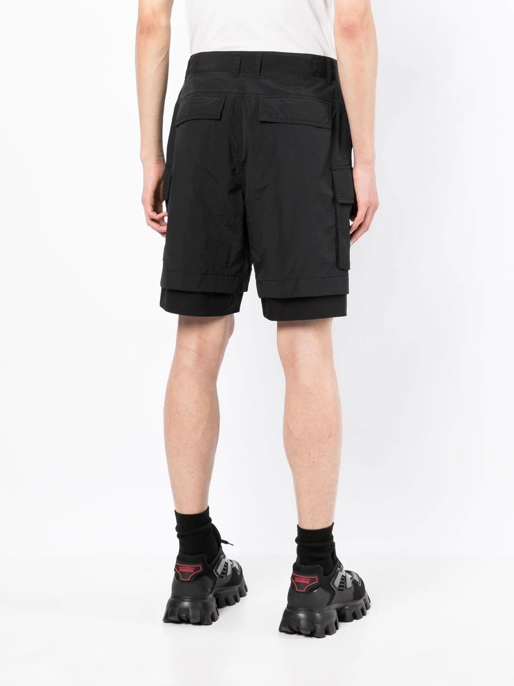 logo-patch cargo shorts - 5