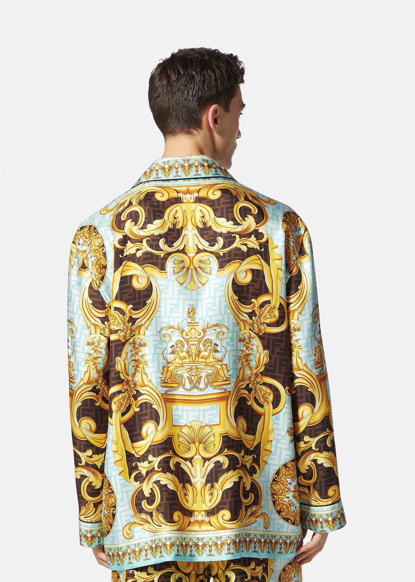 Fendace Gold Baroque Pyjama Top - 4