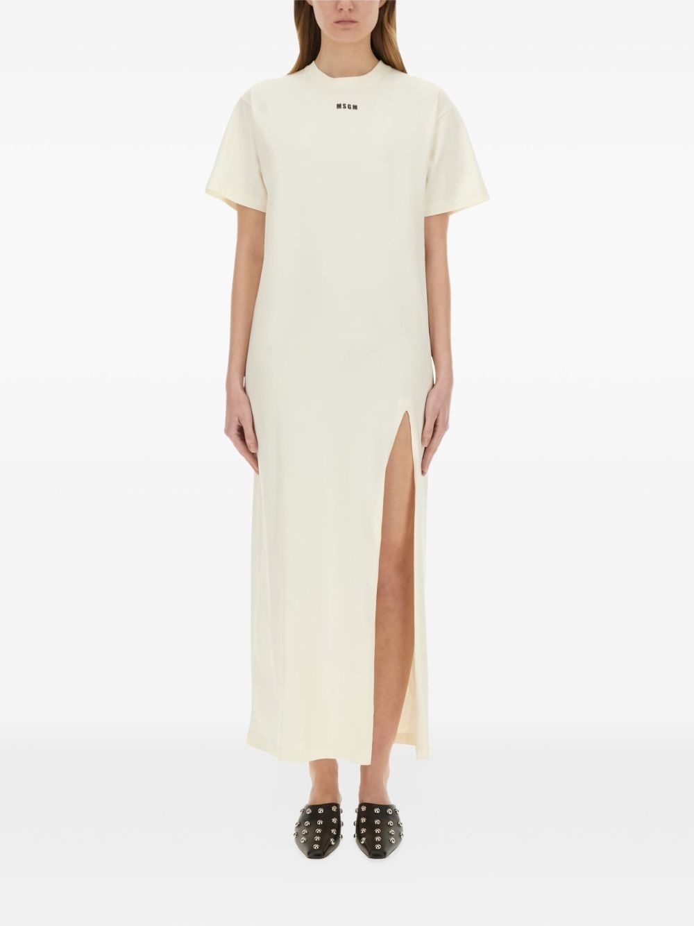 slit-hem tee dress - 1