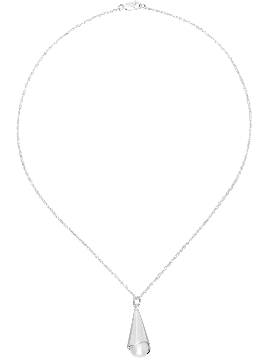 Pearl Drop Pendant Necklace - 1