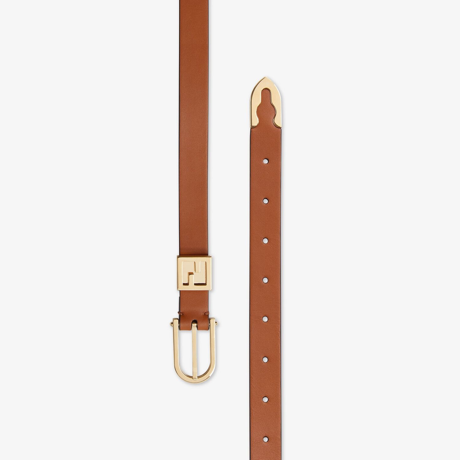 Brown leather belt - 2