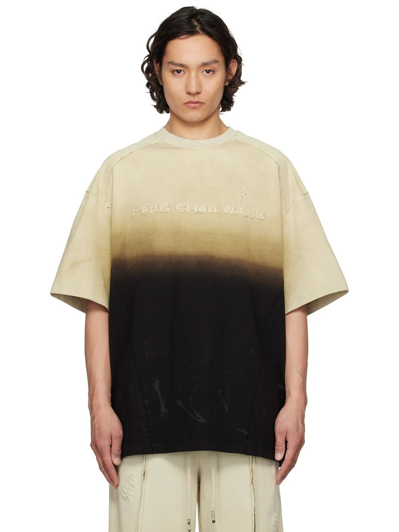 Beige & Black Gradient T-shirt 1