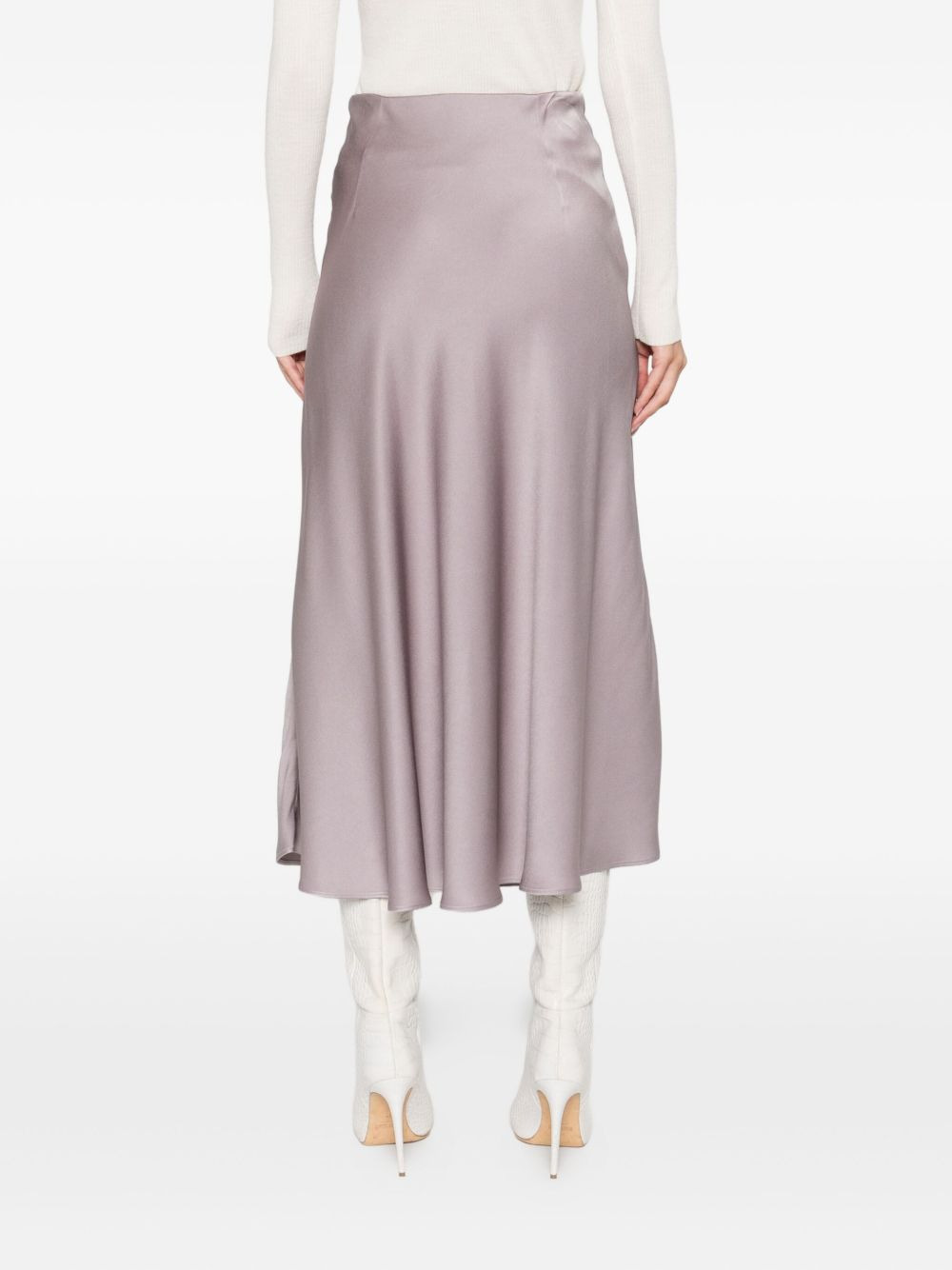 satin midi skirt - 4