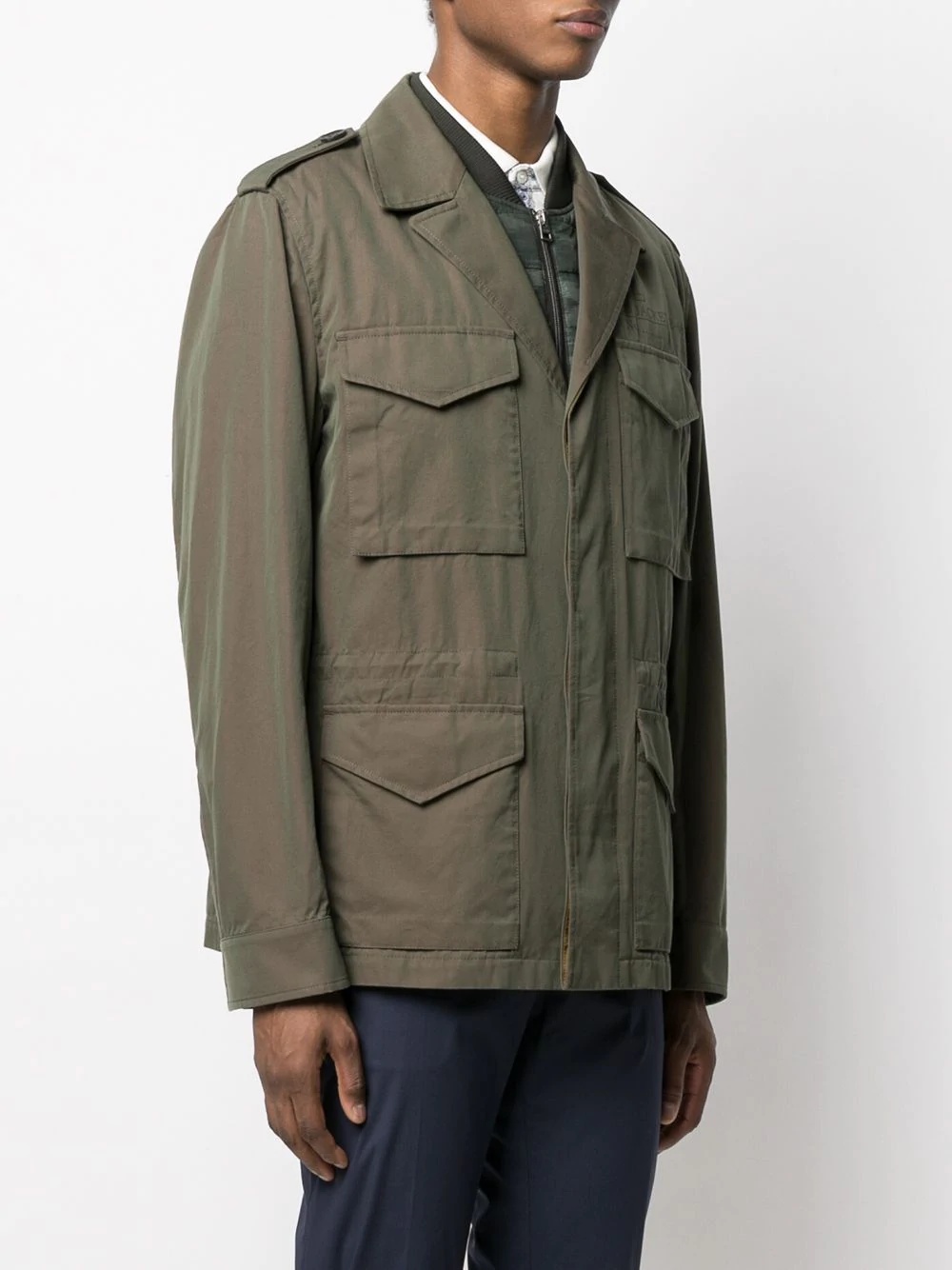 padded cotton military jacket - 3