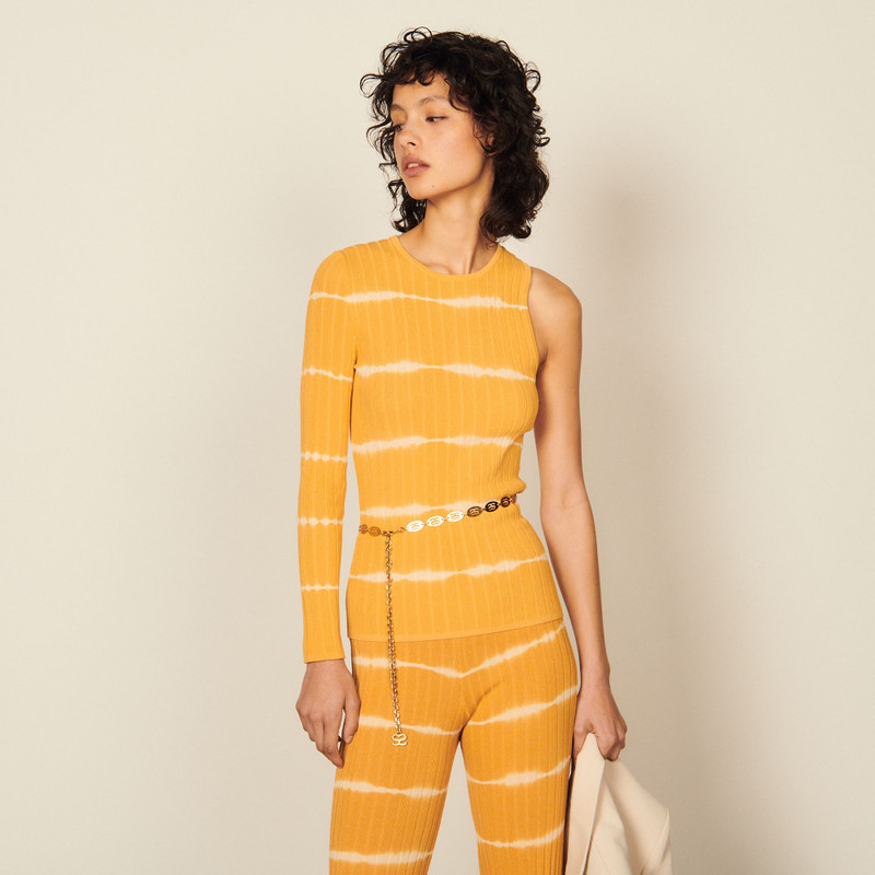 Asymmetrical striped sweater - 1