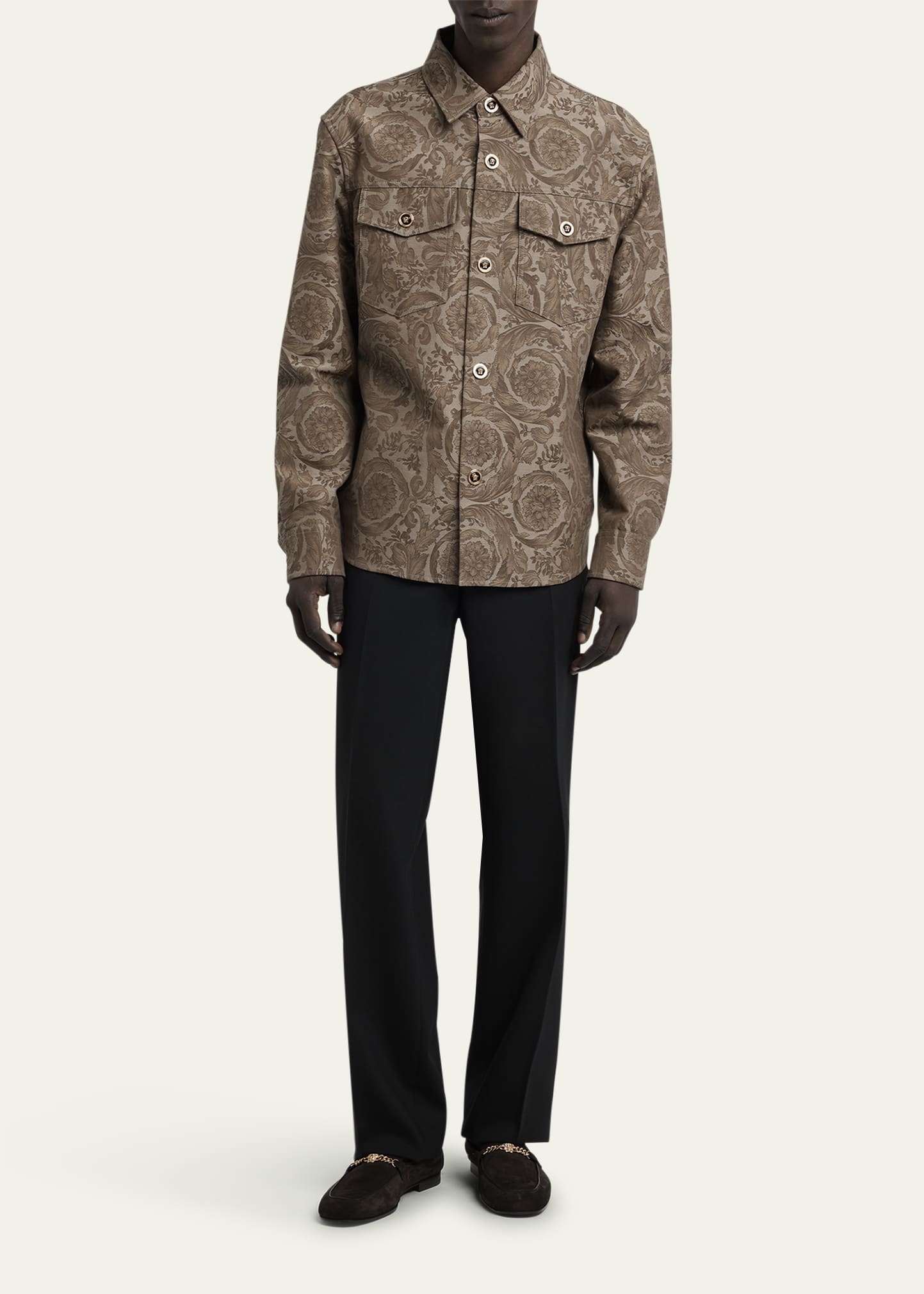 Men's Barocco Jacquard Overshirt - 2