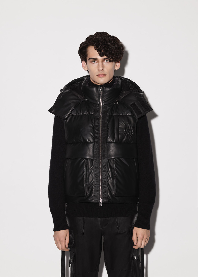 LEATHER DOWN GILET 2