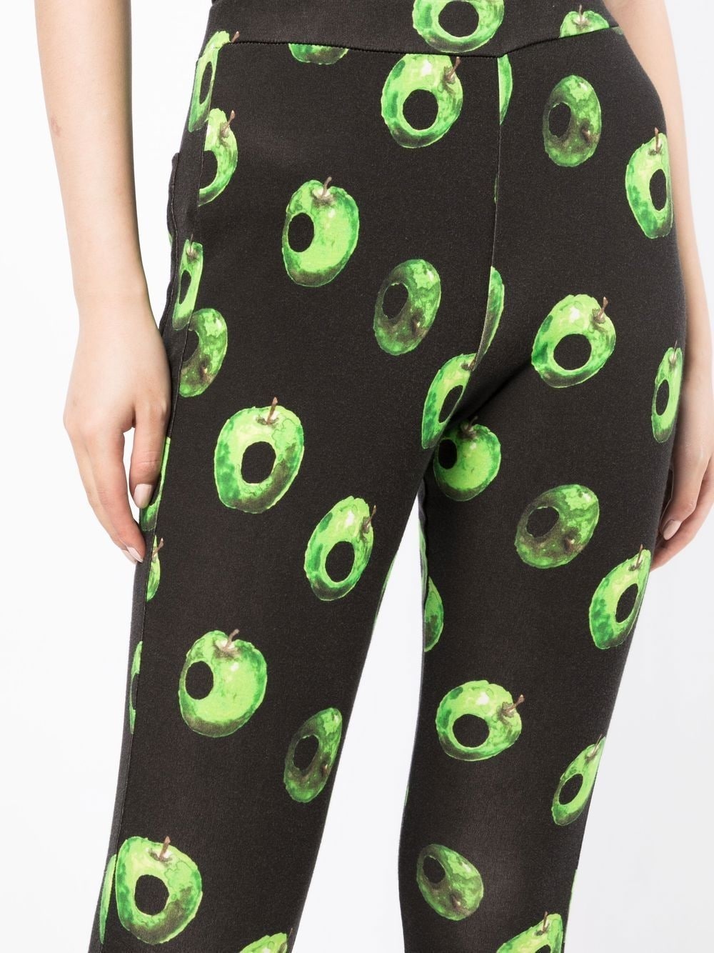 apple-print cotton leggings - 5