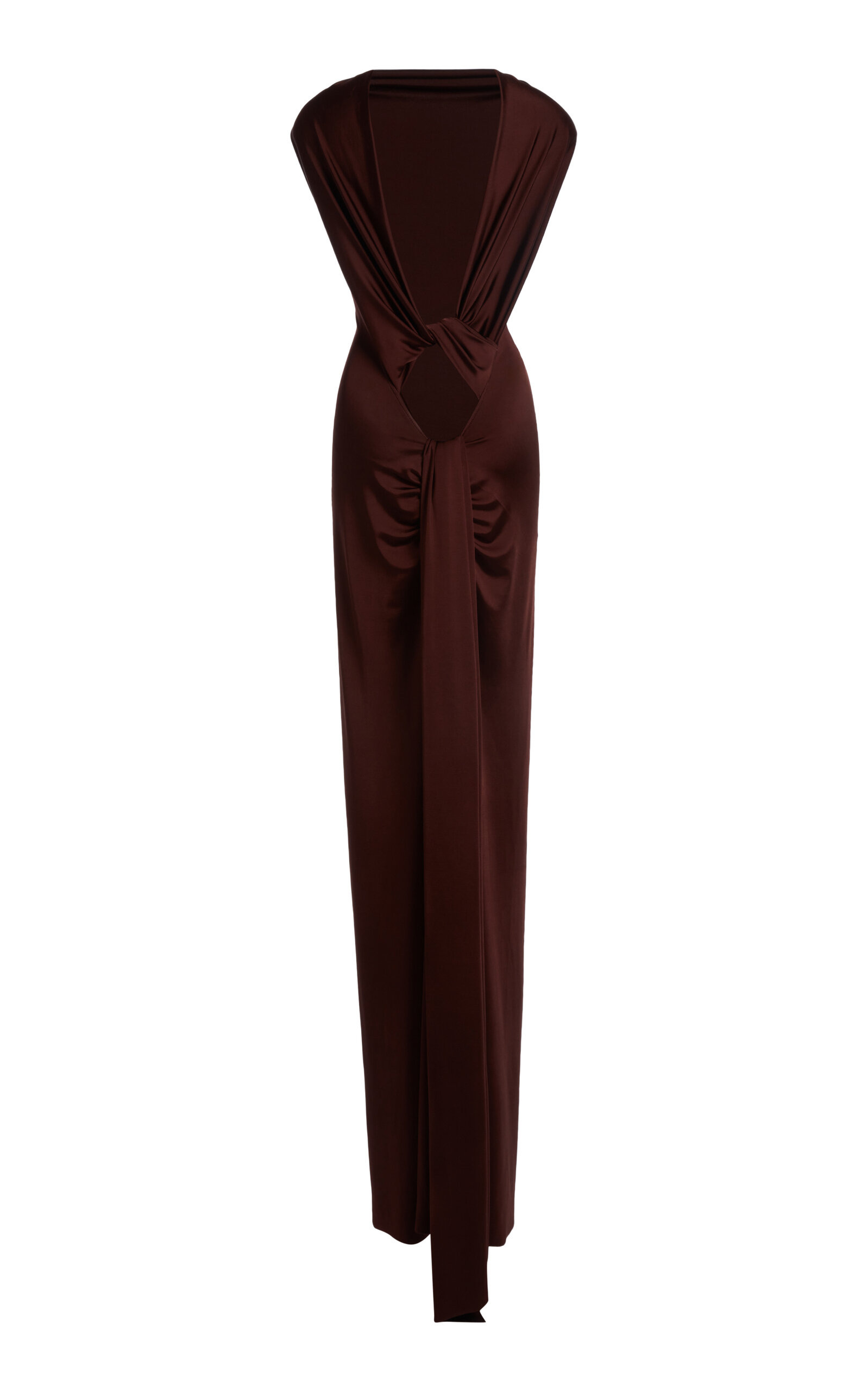 Twisted Jersey Maxi Dress brown - 5