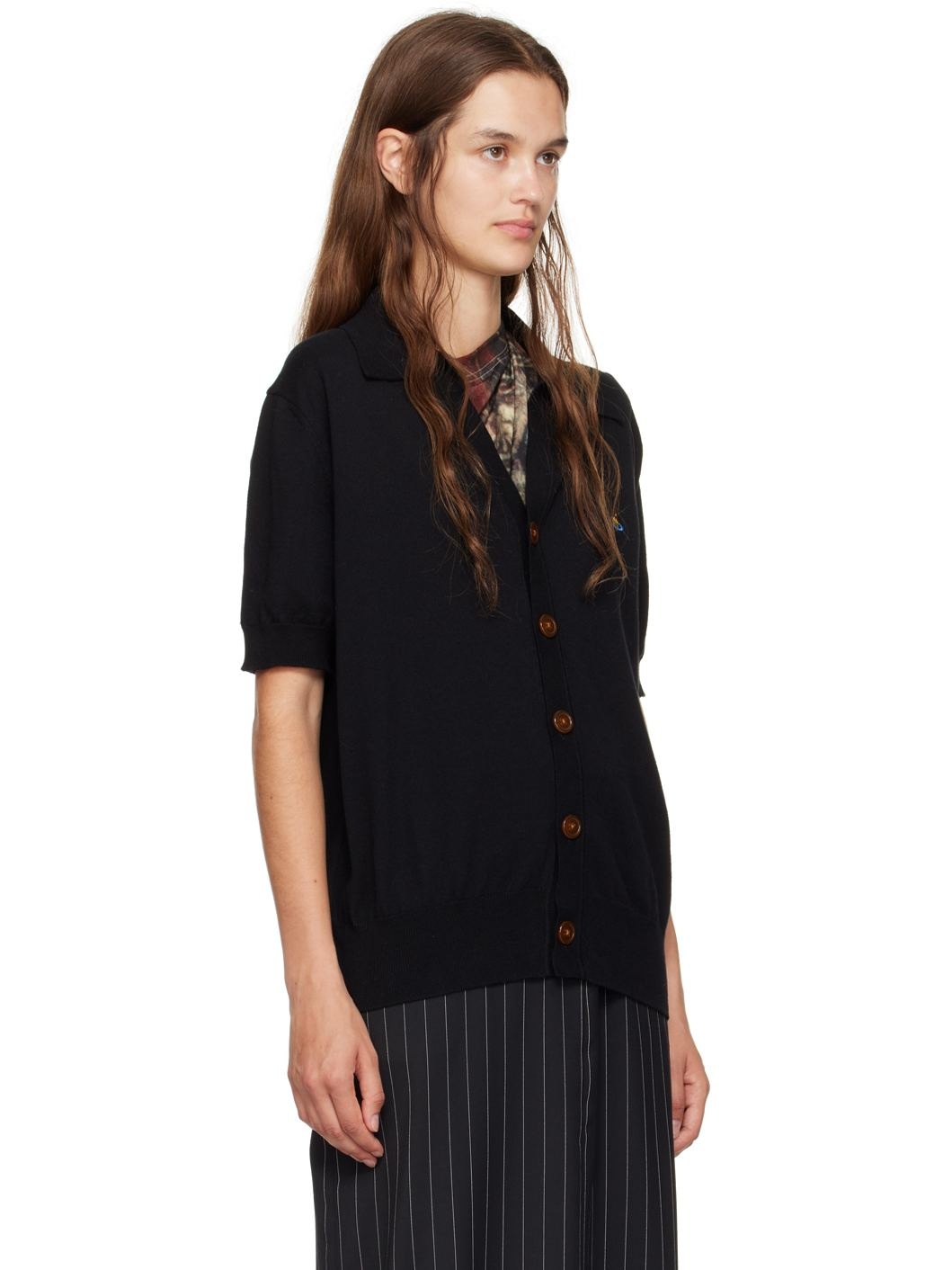 Black Polo Cardigan - 2