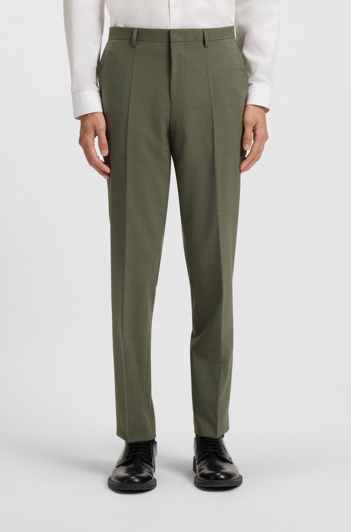 EXTRA-SLIM-FIT TROUSERS IN PERFORMANCE-STRETCH DOBBY - 2