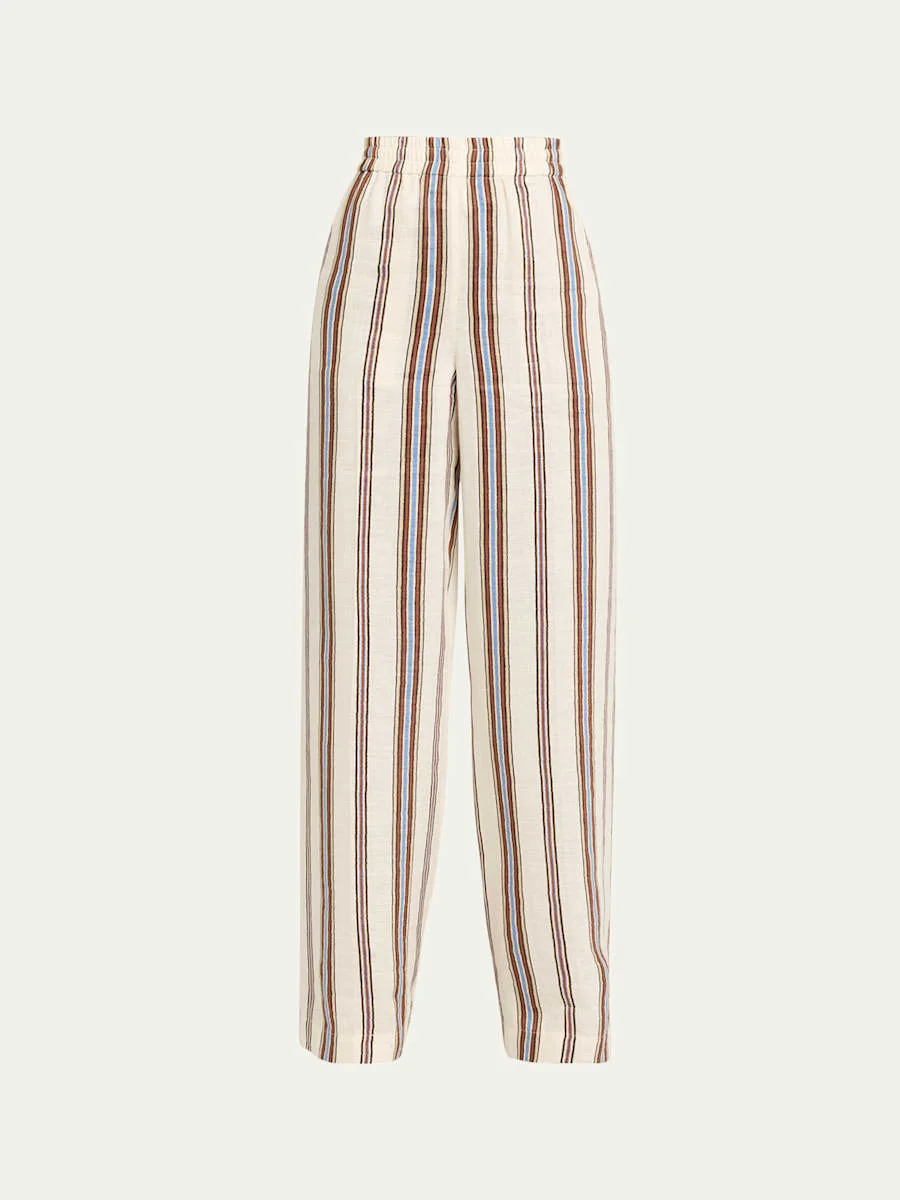 Tyler Stripe Linen Pants - 1