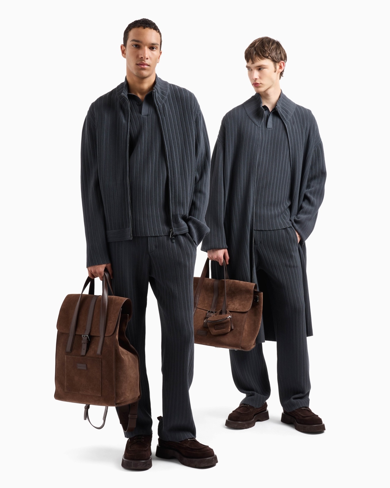 ICON VERTICAL OTTOMAN-STITCH VISCOSE POLO-NECK JUMPER - 4