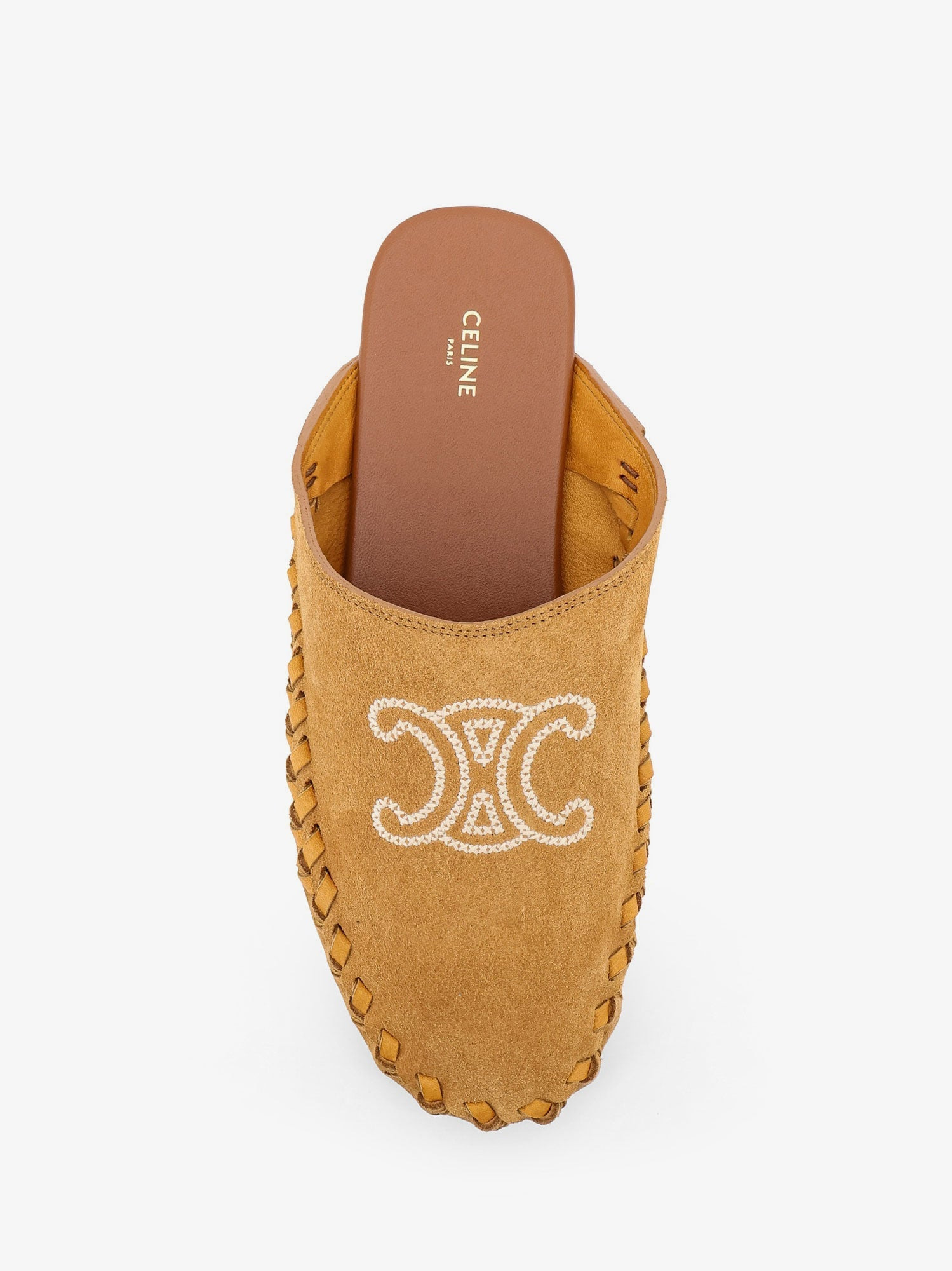 Celine Men Triomphe Mule 05 Suede And Leather Sandals - 5
