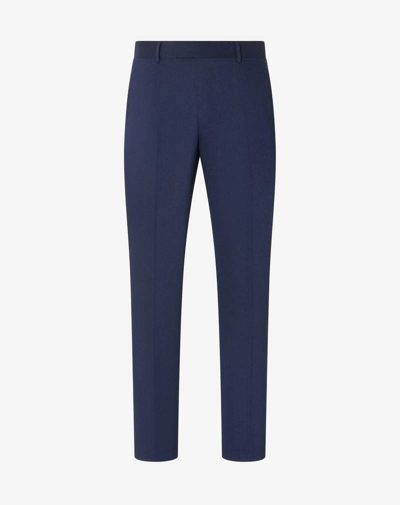 Blue linen, wool and mohair chinos 1