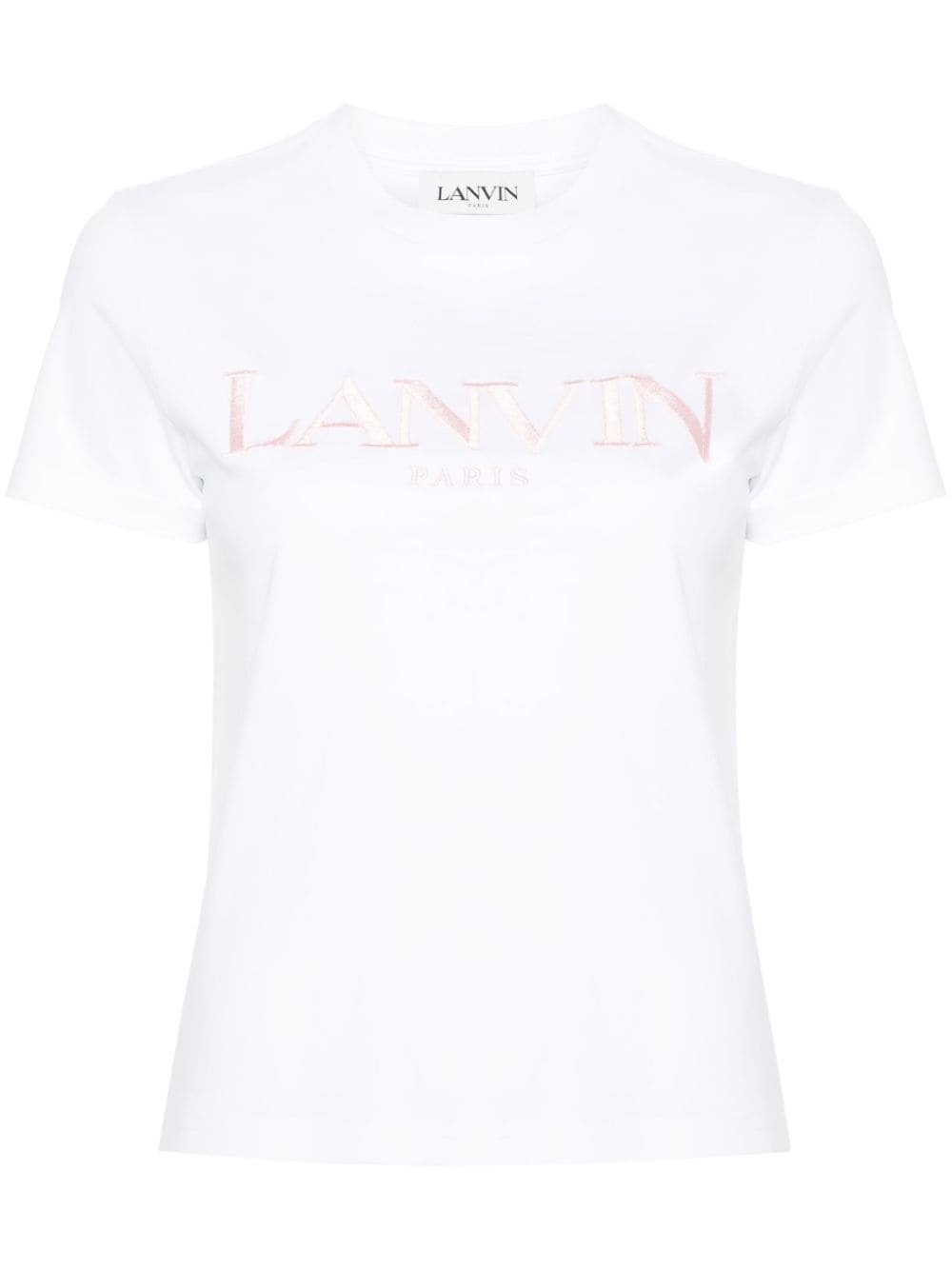 logo-embroidered cotton T-shirt - 1