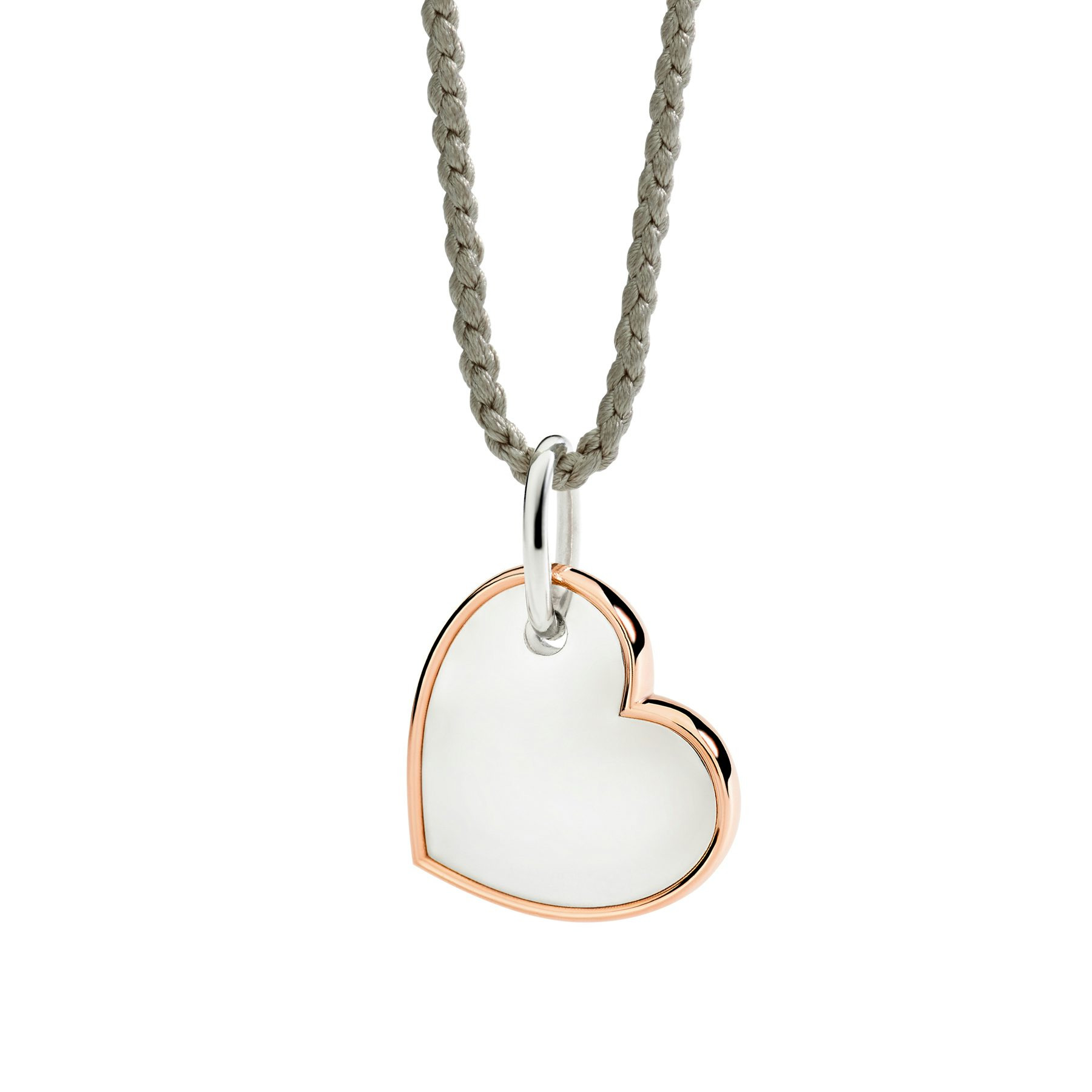 SILVER & ROSE GOLD XL HEART CHARM - 2