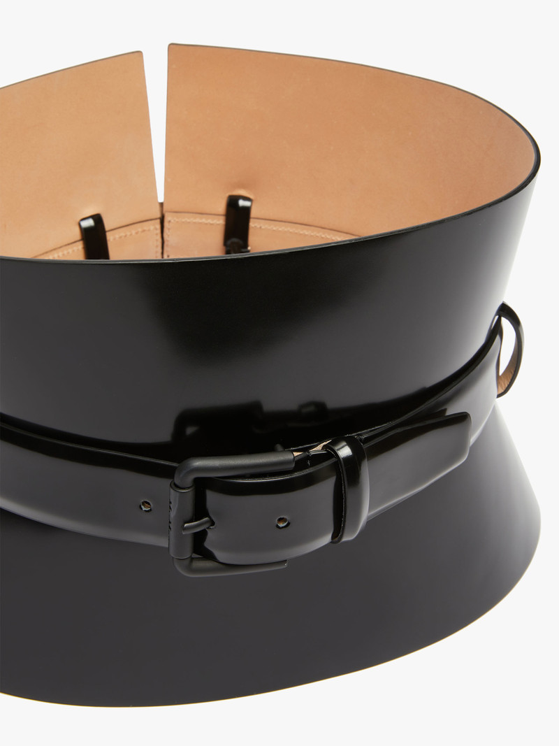 Max Mara BUSTIER175 Leather bustier belt outlook