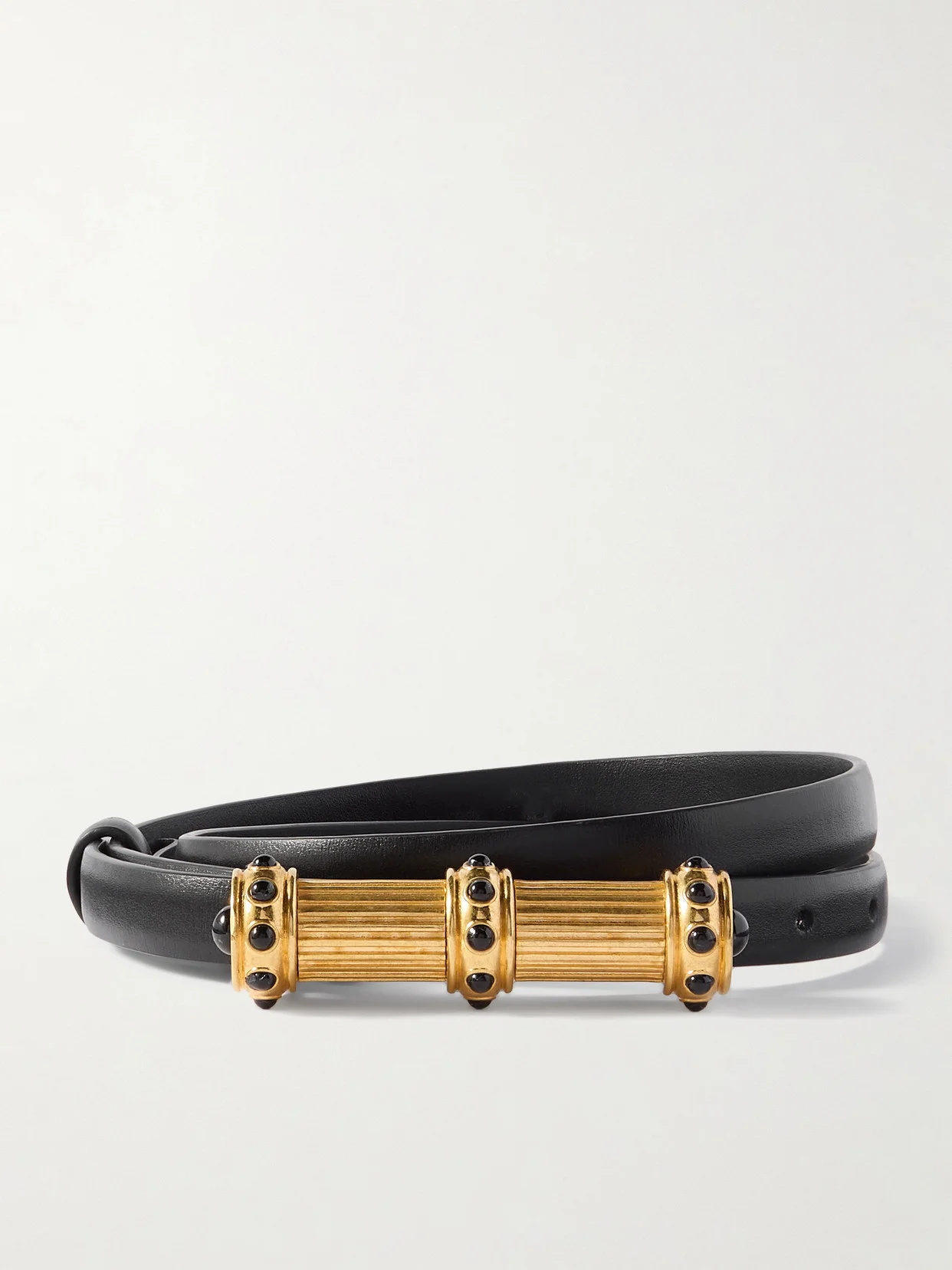 Embellished Leather Belt - 1