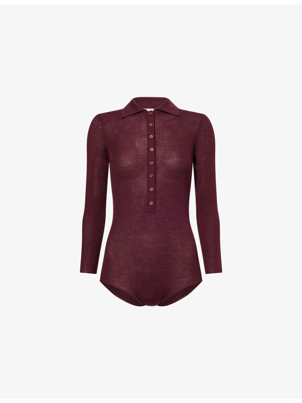 Solana Polo-Collar Wool, Silk And Cashmere Bodysuit - 1