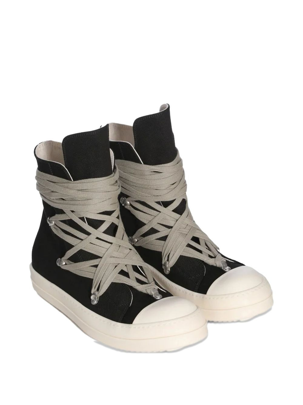 lace-up high-top trainers - 2