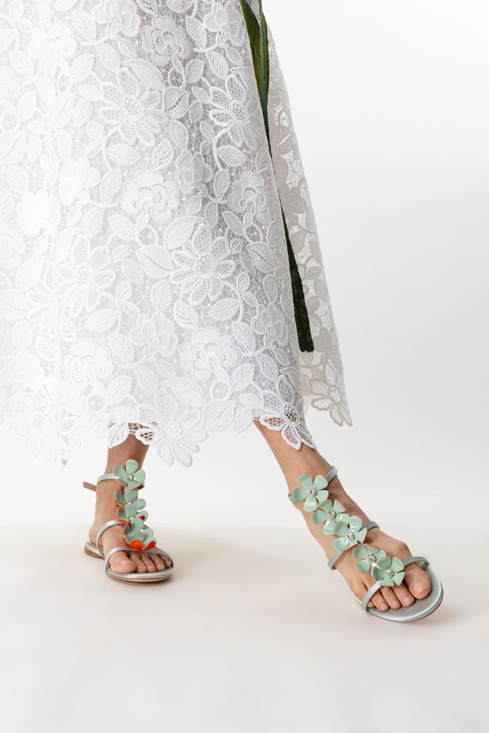 Flower Sandal - Light Blue - 3