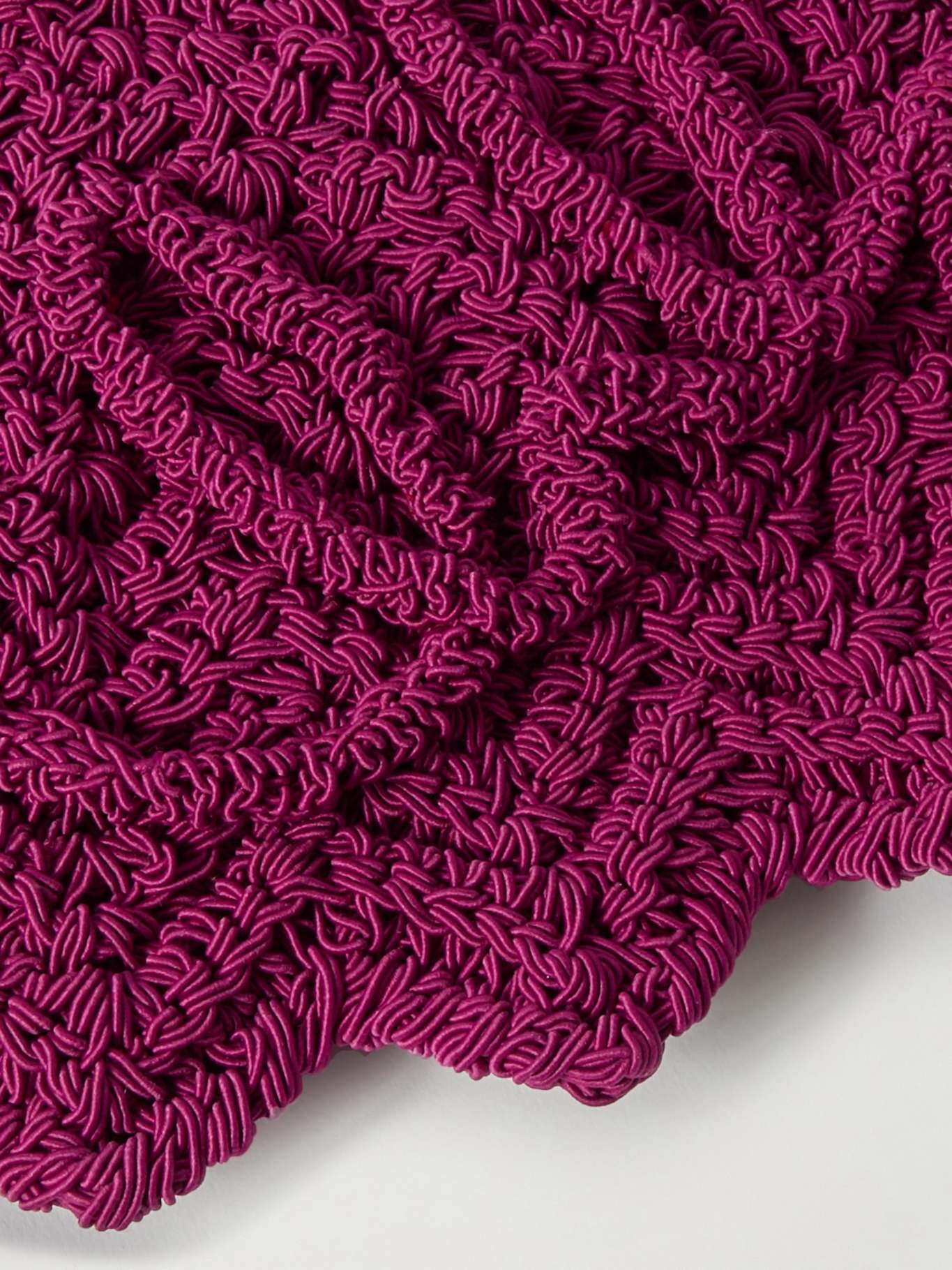 Scalloped crocheted tote Violet - 4