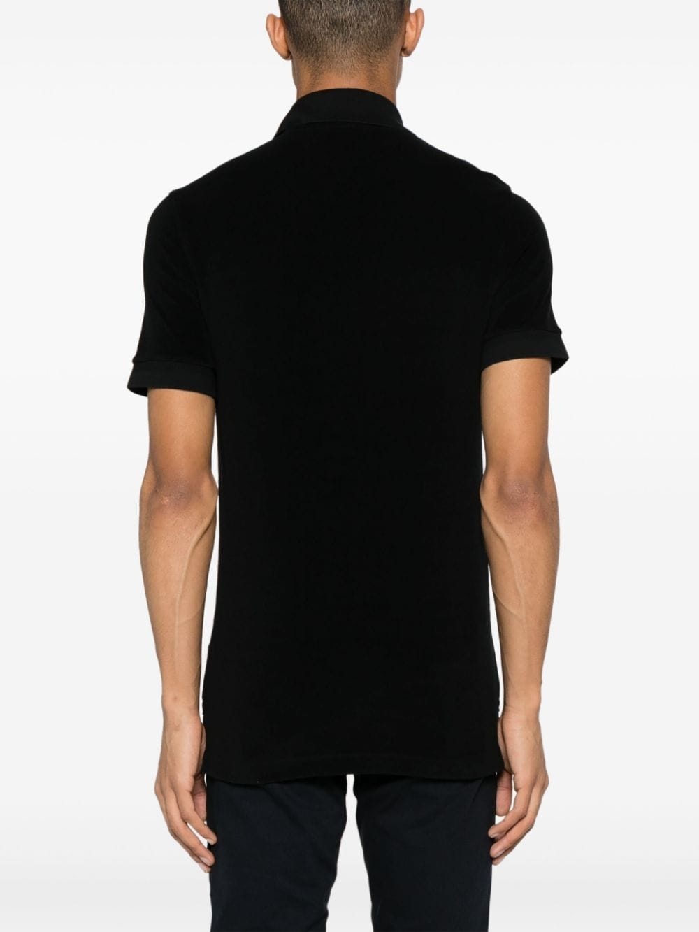 towelling cotton-blend polo shirt - 4