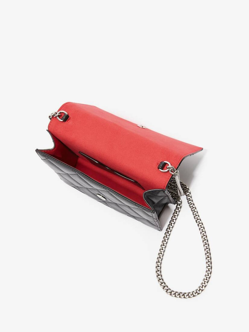 Women's Small Skull Bag in Black/ivory 4