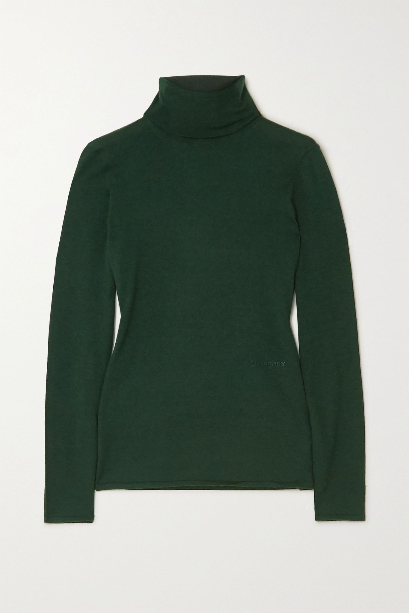 Embroidered cashmere and silk-blend turtleneck sweater - 1