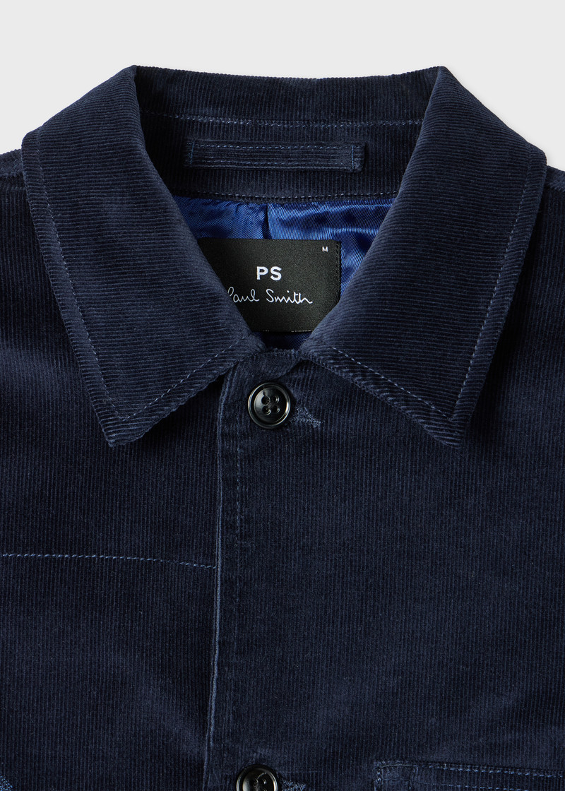 Paul Smith Navy Blue Organic Cotton Corduroy Work Jacket and Trousers Co-ord outlook