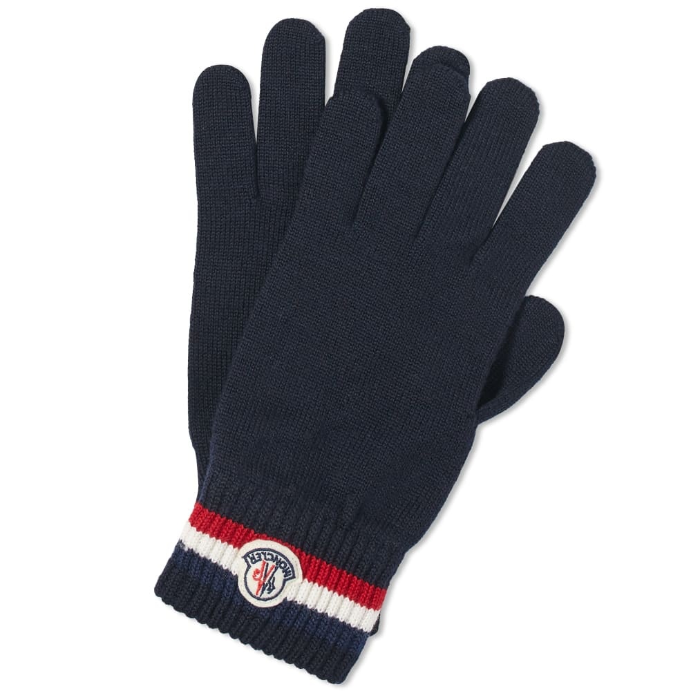 Moncler Tricolore Logo Wool Gloves - 1