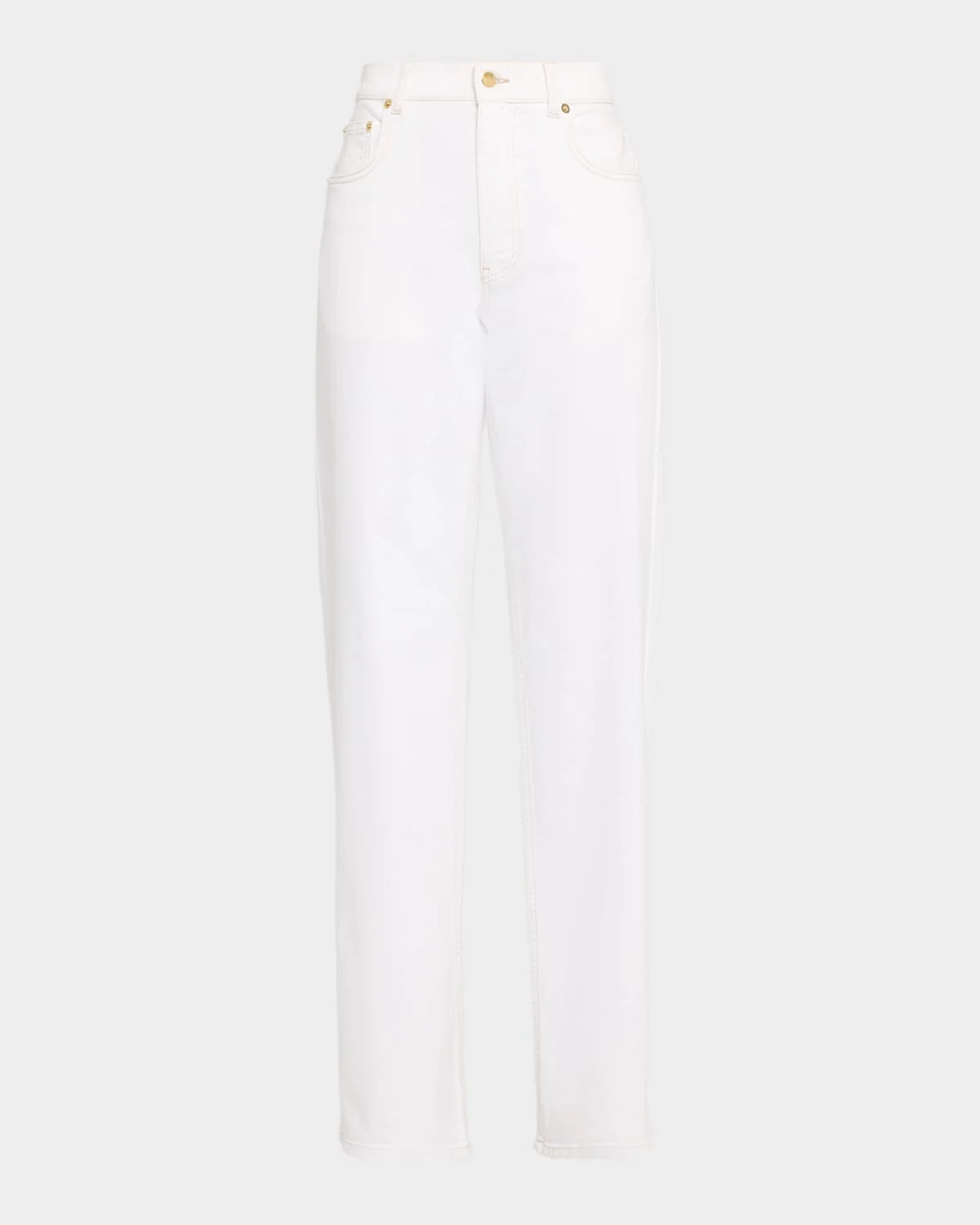 Straight-Leg Stretch Denim Jeans - 1