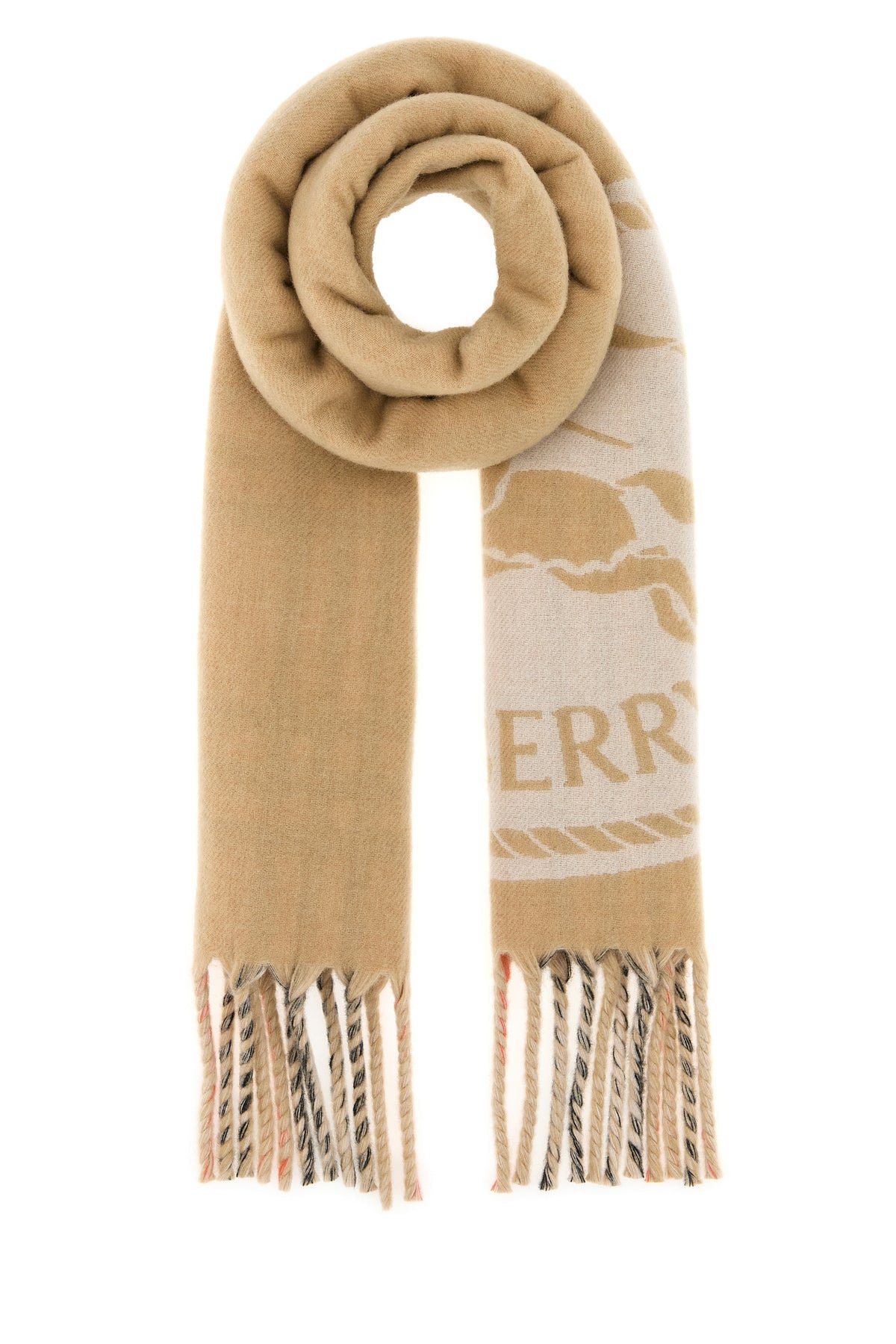 Beige cashmere scarf - 1