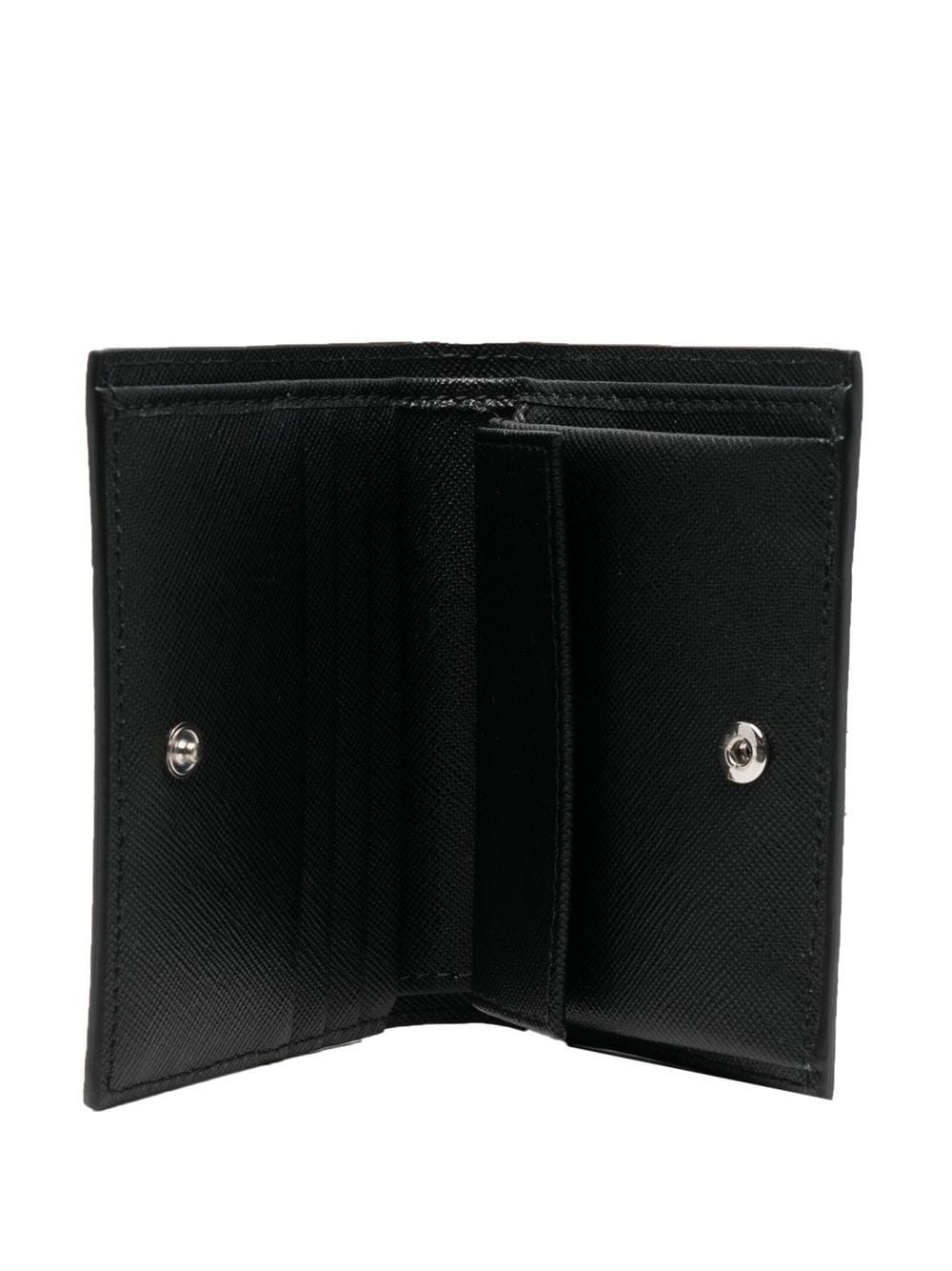 logo-print leather wallet - 3