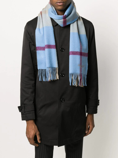 Mulberry checked lambswool scarf outlook