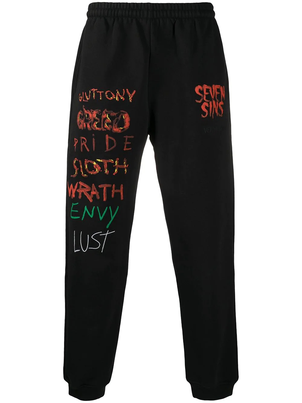 slogan detail jogging bottoms - 1