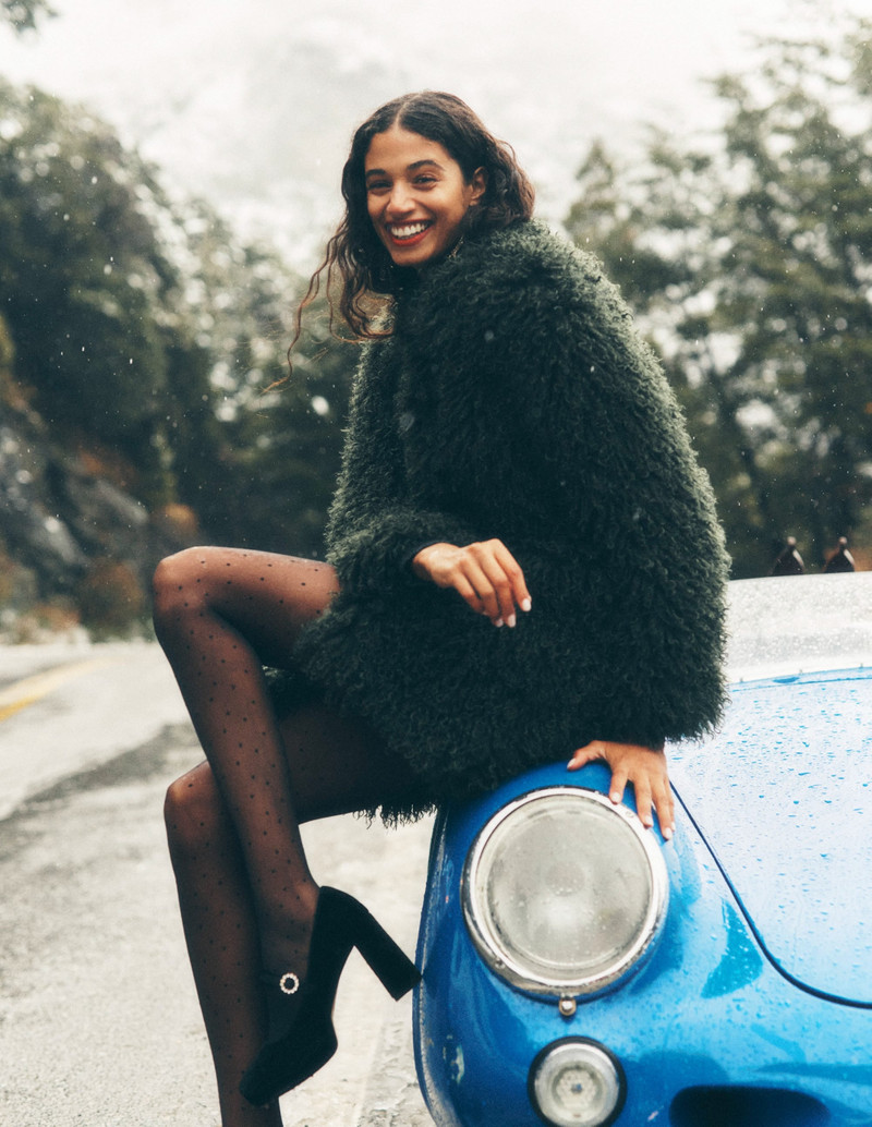Faux Fur Coat-Kale Leaf, Faux Fur 6