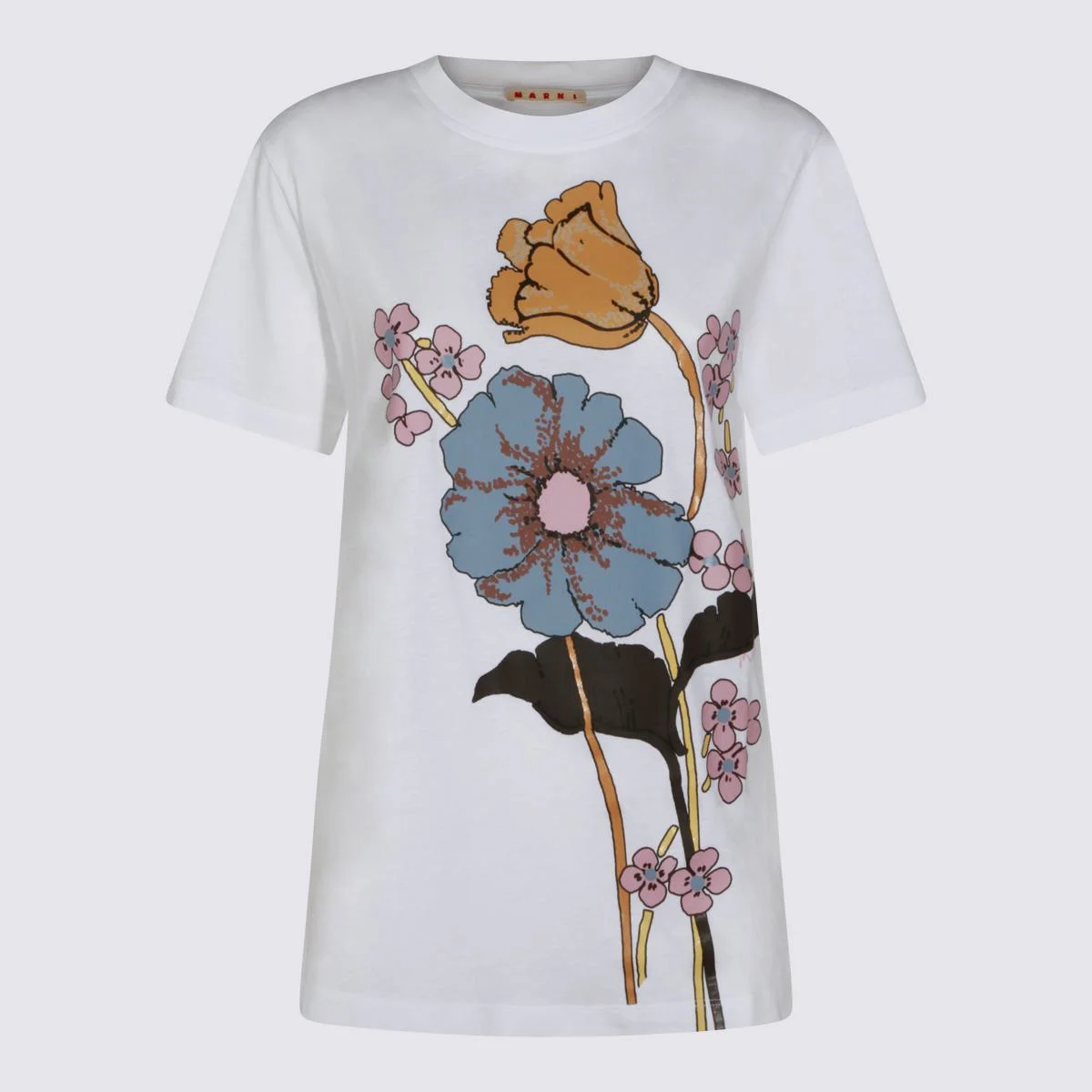 Marni Lily White Cotton T-Shirt - 1