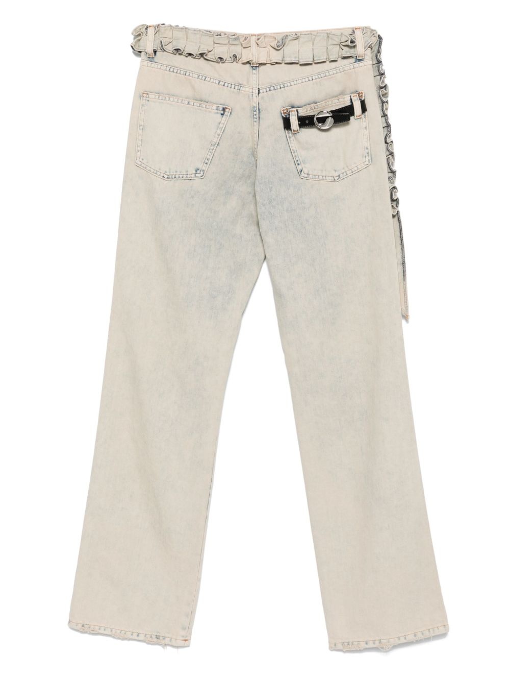 ruffle-detail boyfriend jeans - 2