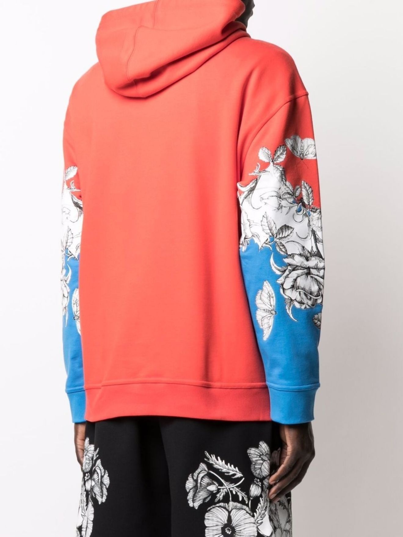 Dark Blooming print hoodie - 4