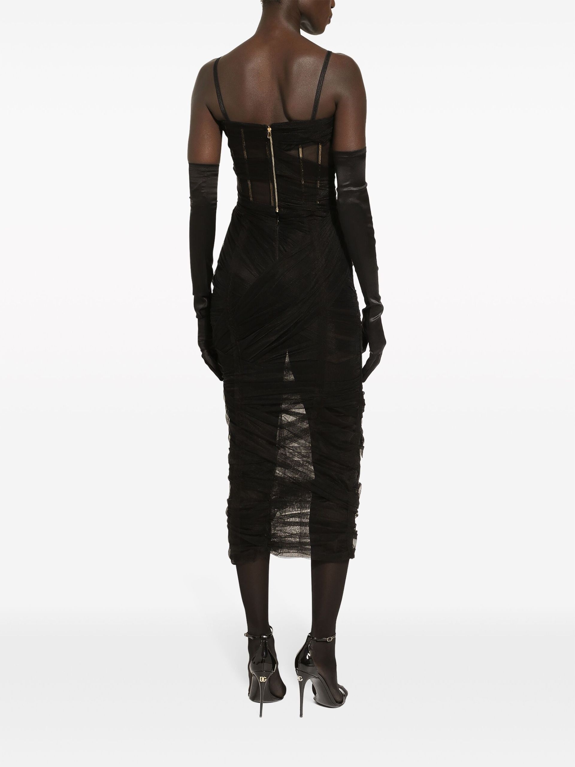 Black Tulle Corset Dress - 4