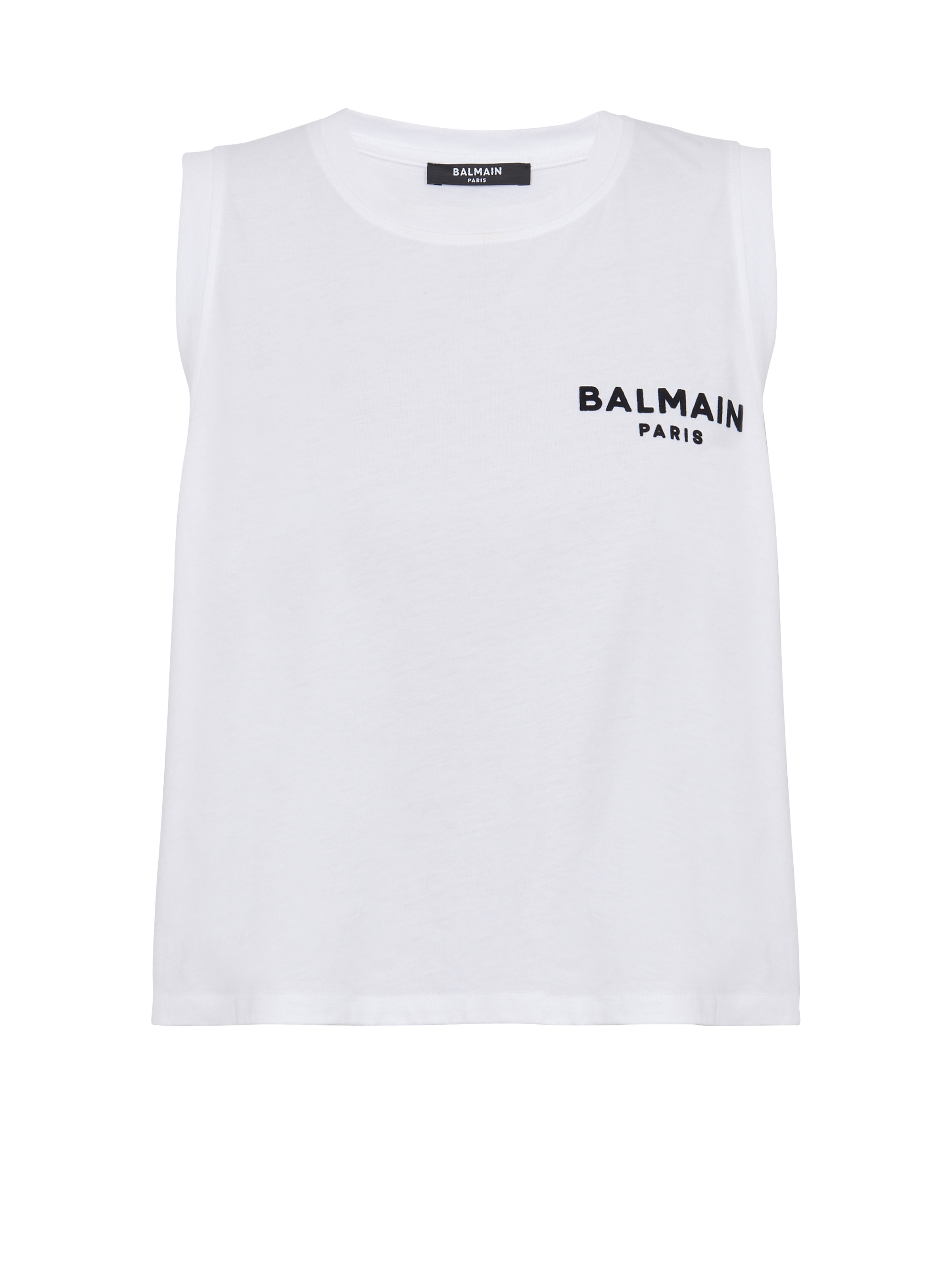 Balmain flocked tank top - 1